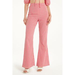 Tezenis Pantaloni Lunghi Flare Effetto Stropicciato Donna Rosso Tamaño M