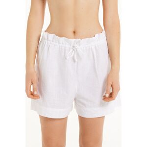 Tezenis Short in 100% Cotone Super Leggero con Coulisse Donna Bianco Tamaño S