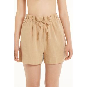 Tezenis Short in 100% Cotone Super Leggero con Coulisse Donna Naturale Tamaño M