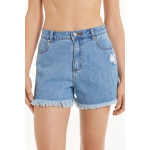 Tezenis Short in Denim Sfrangiati Donna Blu Tamaño XS