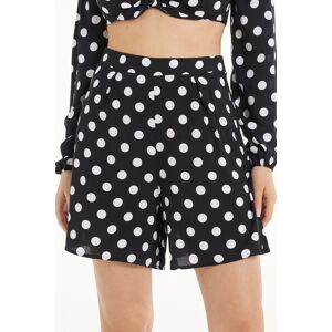 Tezenis Short in Tela Viscosa con Pinces Donna Nero Tamaño S