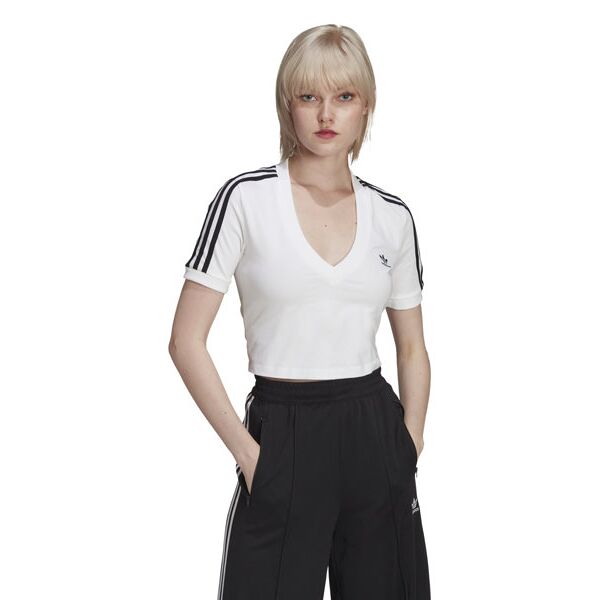 adidas originals cropped - t-shirt - donna white 42