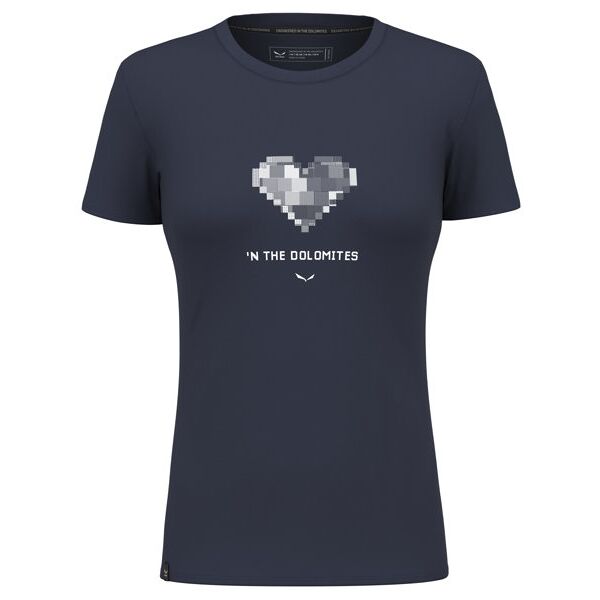 salewa pure heart dry w - t-shirt - donna blue i46 d40