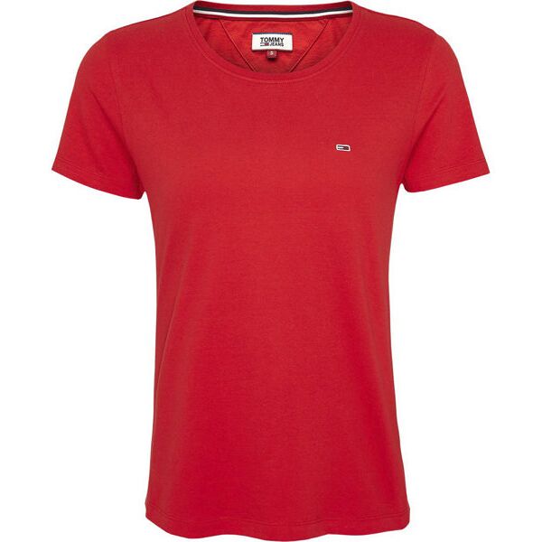 tommy jeans tjw soft jersey - t-shirt - donna red l