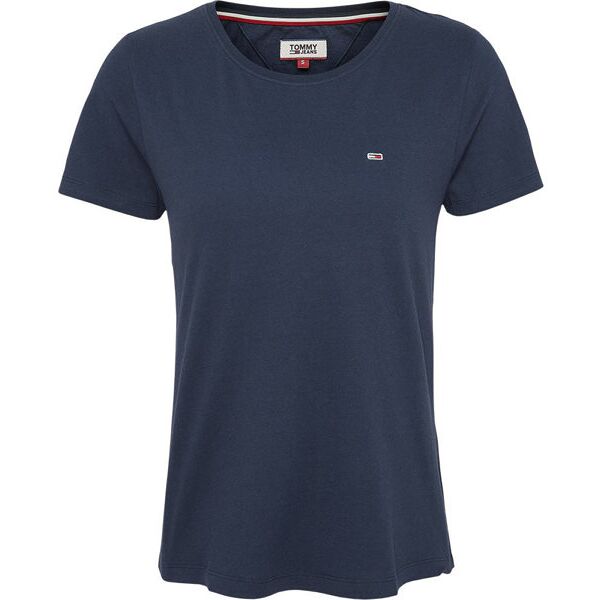 tommy jeans tjw soft jersey - t-shirt - donna dark blue m