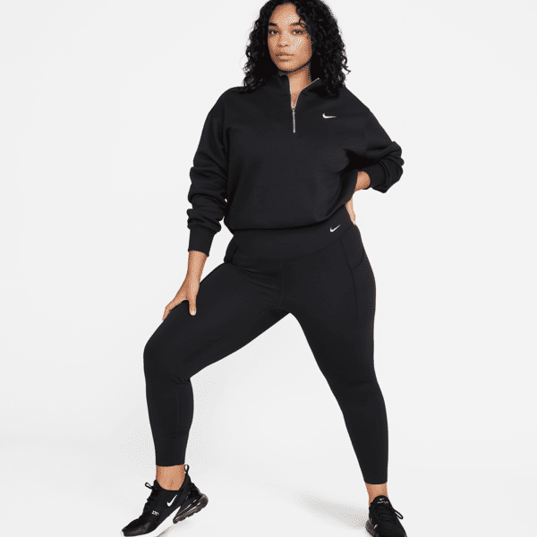 nike leggings a tutta lunghezza a vita alta con tasche e sostegno medio  universa – donna - nero