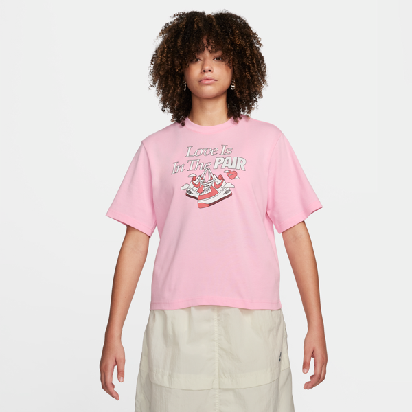 nike t-shirt ampia  sportswear – donna - rosa