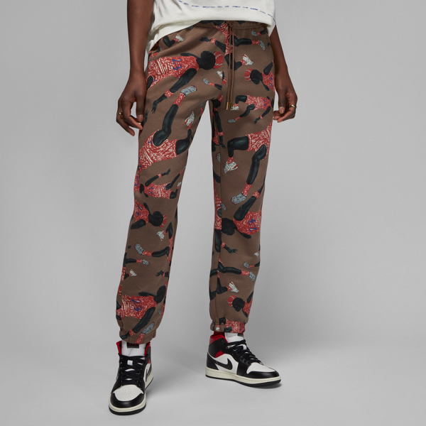 jordan pantaloni in fleece brooklyn  artist series by parker duncan – donna - marrone