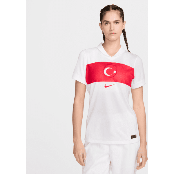 nike maglia da calcio replica  dri-fit turchia 2024/25 stadium da donna – home - bianco