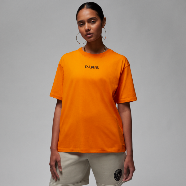 nike t-shirt paris saint-germain - donna - arancione
