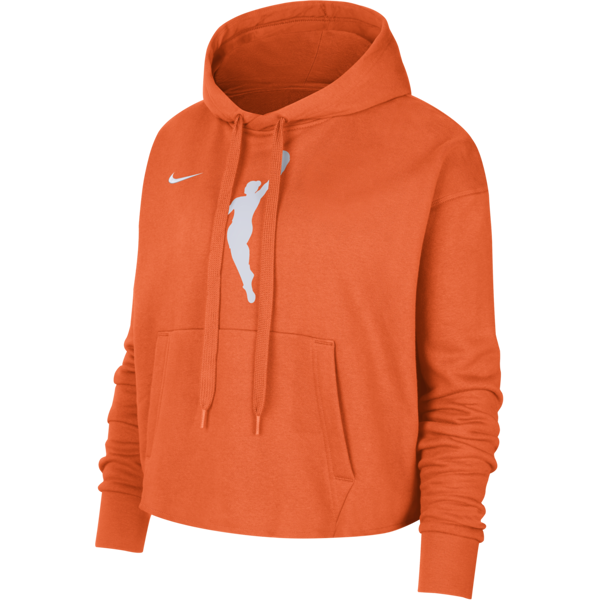 nike felpa pullover con cappuccio team 13 courtside  wnba – donna - arancione