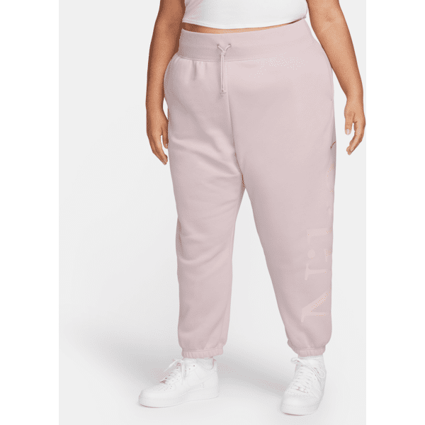 nike pantaloni tuta oversize con logo  sportswear phoenix fleece – donna - viola