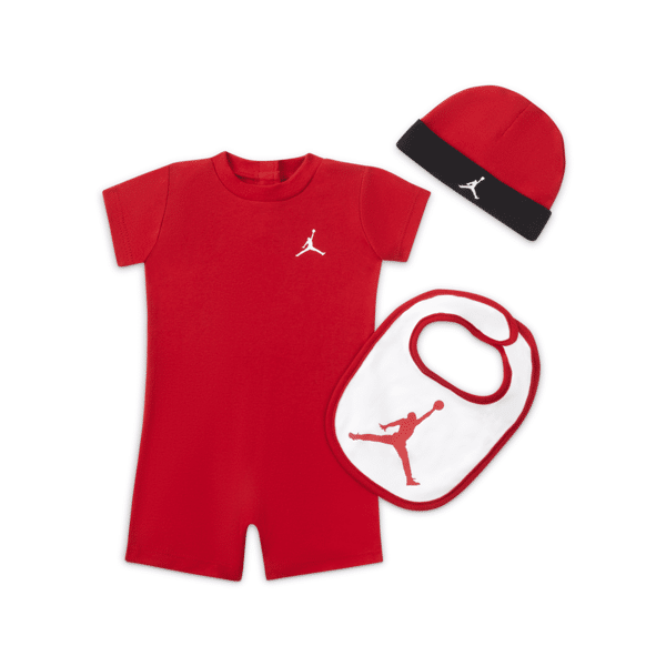 jordan completo mini-tuta in 3 pezzi  jumpman – bebè - rosso