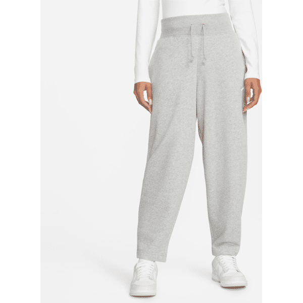 nike pantaloni tuta curve a 7/8 e vita alta  sportswear phoenix fleece – donna - grigio