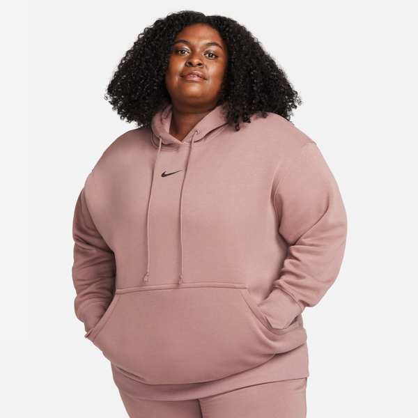 nike felpa pullover oversize con cappuccio  sportswear phoenix fleece – donna - viola