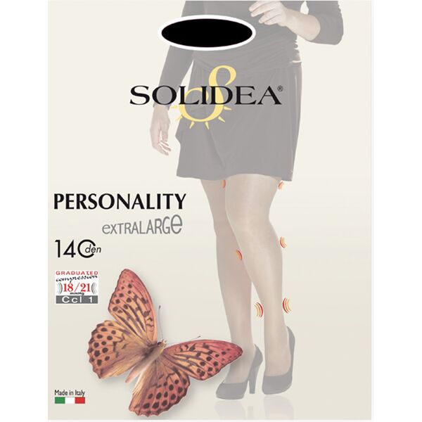 solidea personality 140 sheer collant nero 2xxl