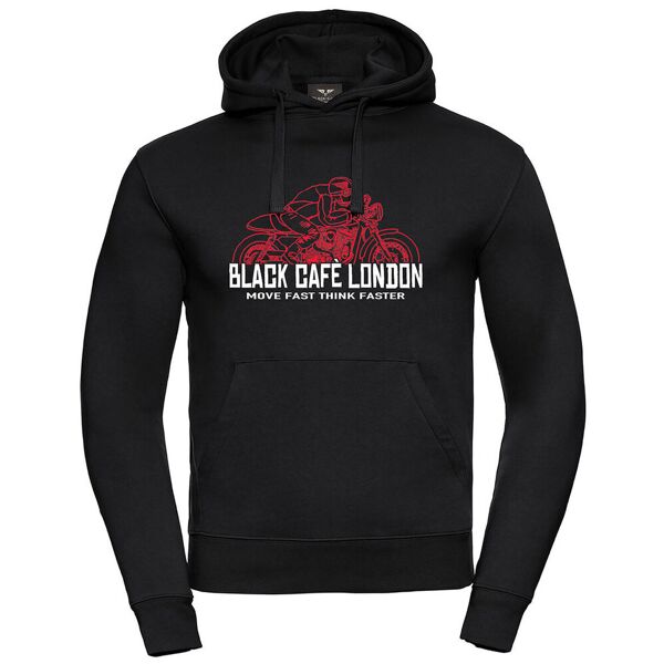 black-cafe london fast live felpa nero rosso m