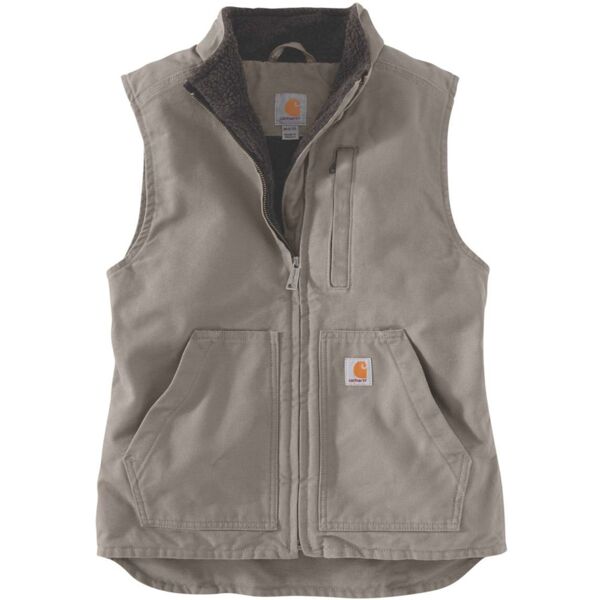 carhartt sherpa lined mock neck gilet donna grigio l