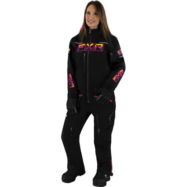 fxr maverick f.a.s.t. insulated ladies one piece snowmobile suit nero rosa 8