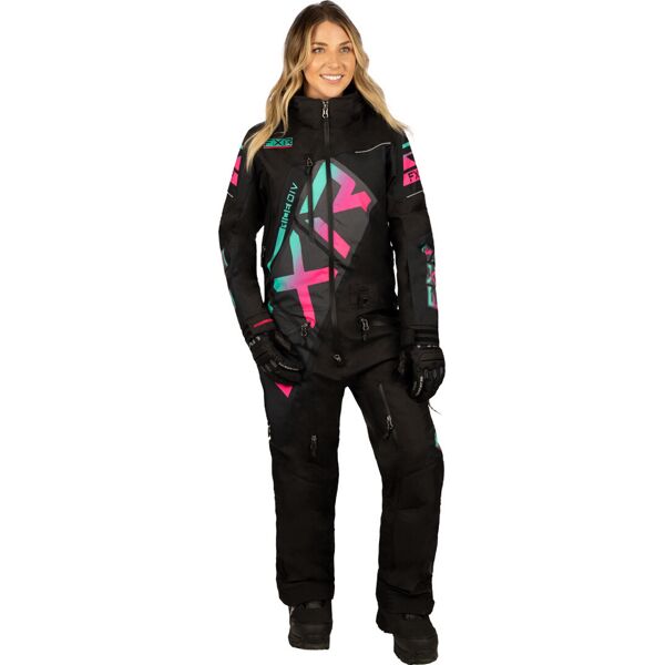 fxr cx f.a.s.t. insulated 2023 ladies one piece snowmobile suit nero rosa 10