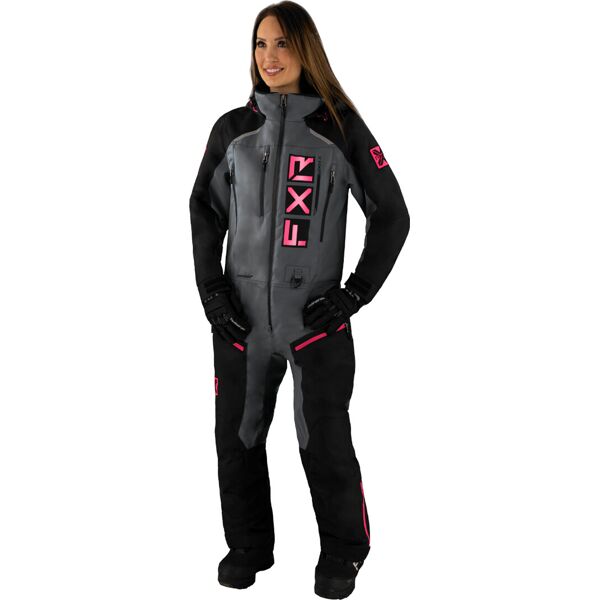 fxr recruit f.a.s.t. insulated ladies one piece snowmobile suit nero grigio 10