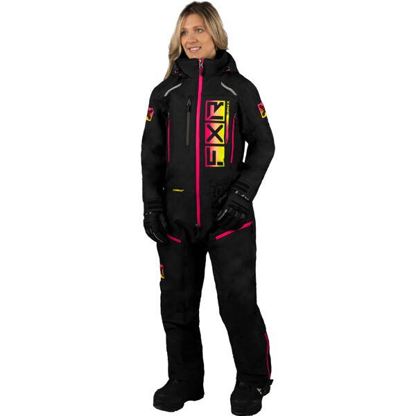 fxr recruit f.a.s.t. insulated ladies one piece snowmobile suit nero rosa 10