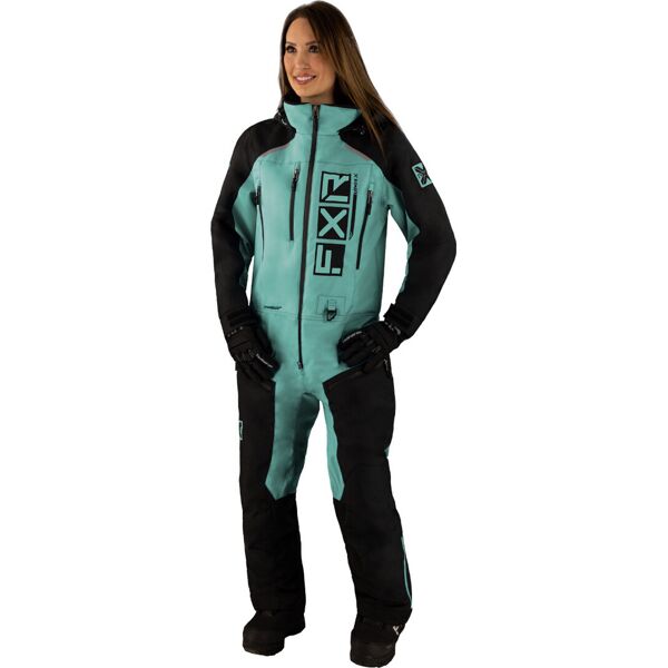 fxr recruit f.a.s.t. insulated ladies one piece snowmobile suit nero verde 10