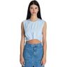 Lourdes NYC Wrapped top Blue female L