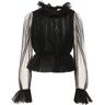 KHAITE Top Ula In Tulle Nero 0 - 2 - 6