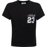 OFF-WHITE T-shirt Ow 23 In Cotone Con Ricamo Nero XXS - XS - S - M - L