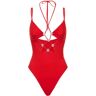 AREA Body Con Cutout E Decorazioni Rosso XS - S - M - L