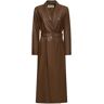 Max Mara Trench Aiello In Pelle / Cintura Marrone 34 - 36 - 38 - 40 - 42 - 44 - 46