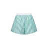 GANNI Shorts In Cotone Elasticizzato Verde 32 - 34 - 36 - 38 - 40