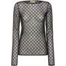 Gucci Top In Tulle Con Ricami Nero XXS - S - L - XL - XS - M