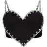 AREA Crop Top A Cuore Con Decorazioni Nero L