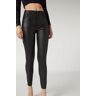 Calzedonia Leggings Skinny Effetto Pelle Donna Nero L