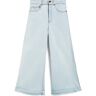 Freddy Jeans culotte lunghezza cropped fondo taglio a vivo Denim Bleach Yellow S. Donna Extra Large