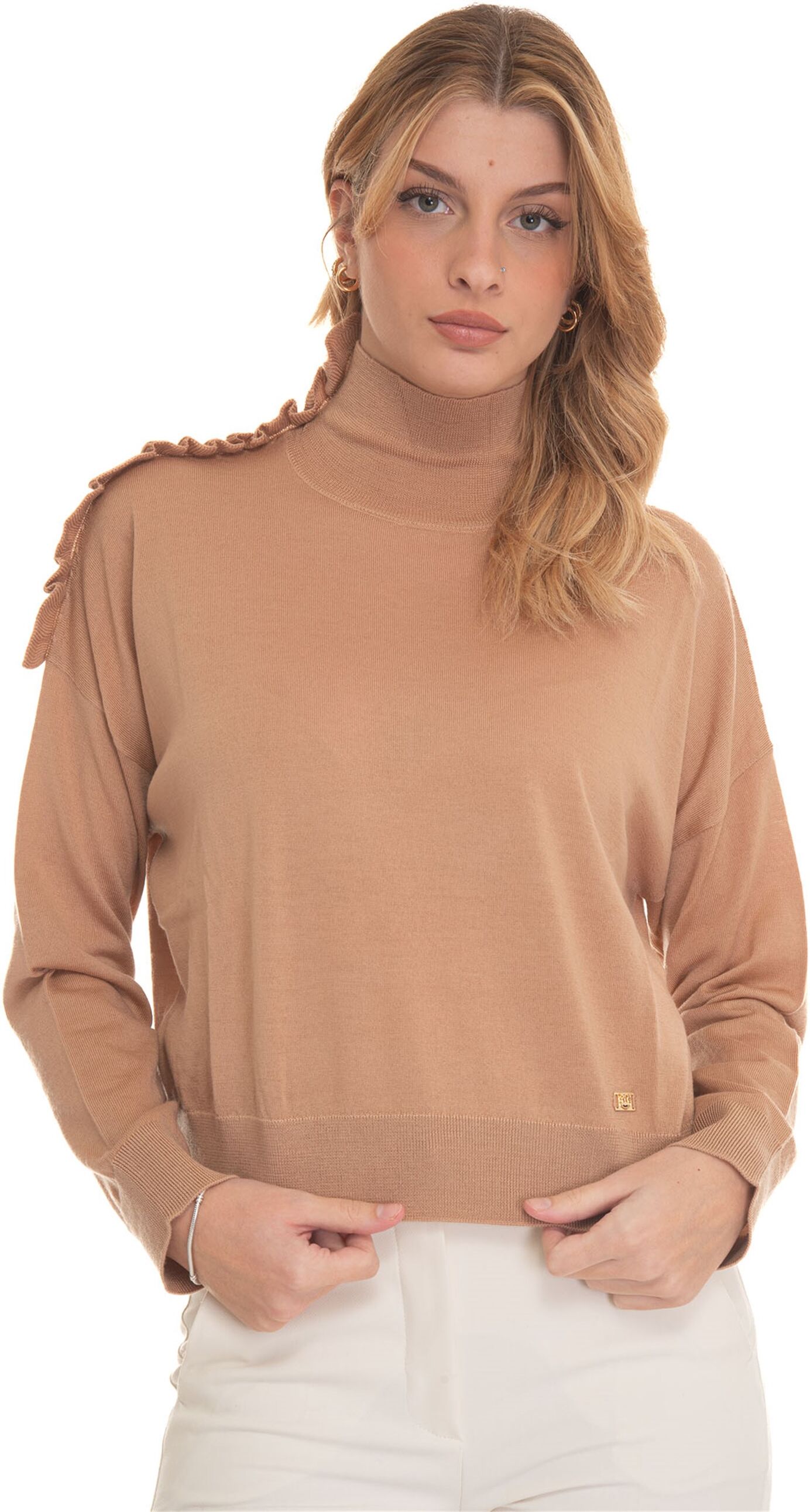 Pinko Maglia in lana Crisopa Beige Donna S