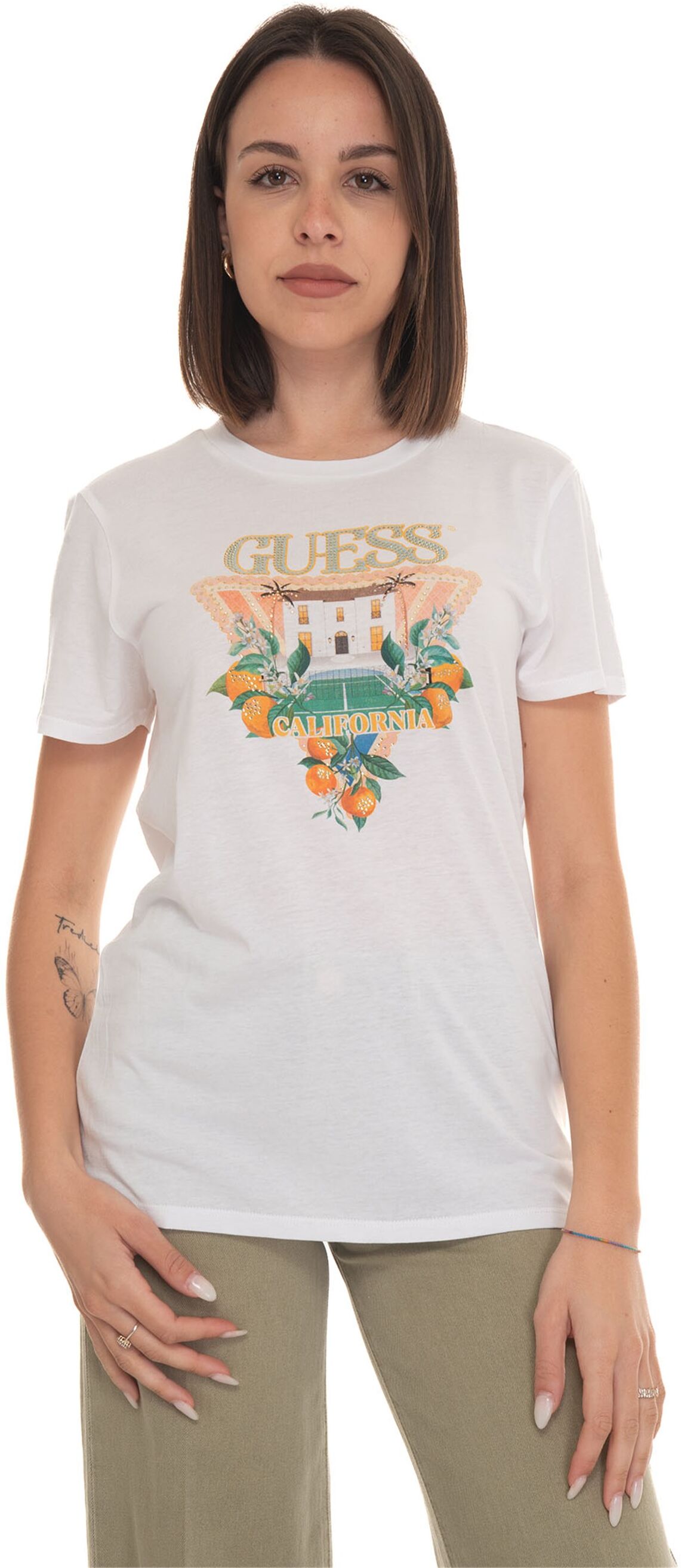 Guess T-shirt Bianco Donna M