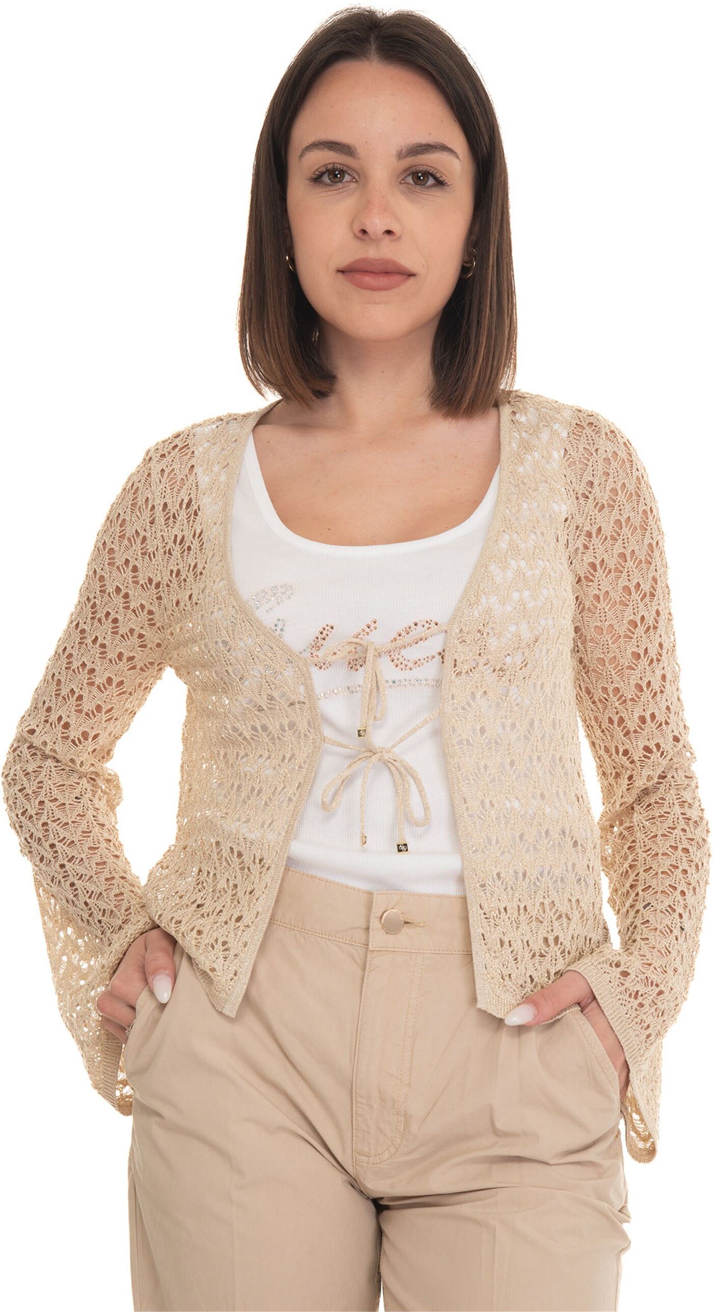 Guess Cardigan in maglia Oro Donna S