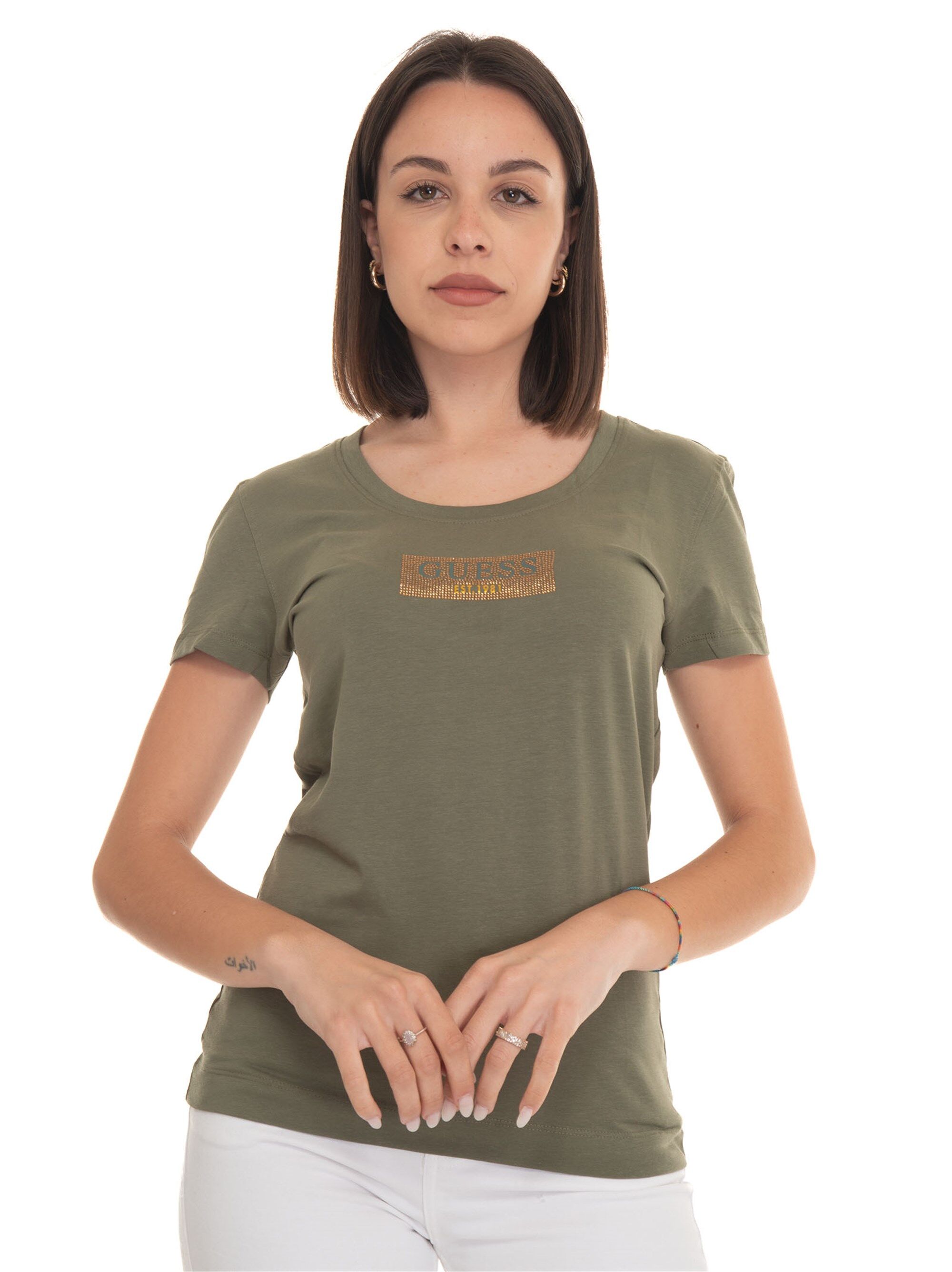 Guess T-shirt Verde Donna XL