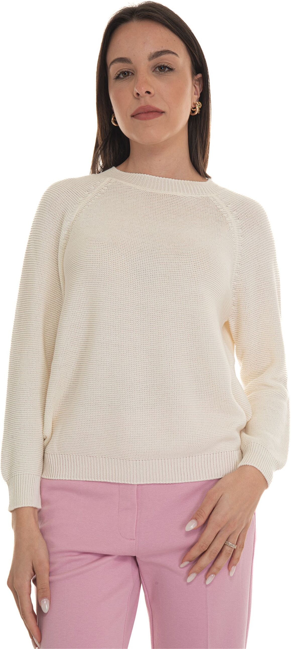 Weekend Max Mara Maglia girocollo Linz Bianco Donna S