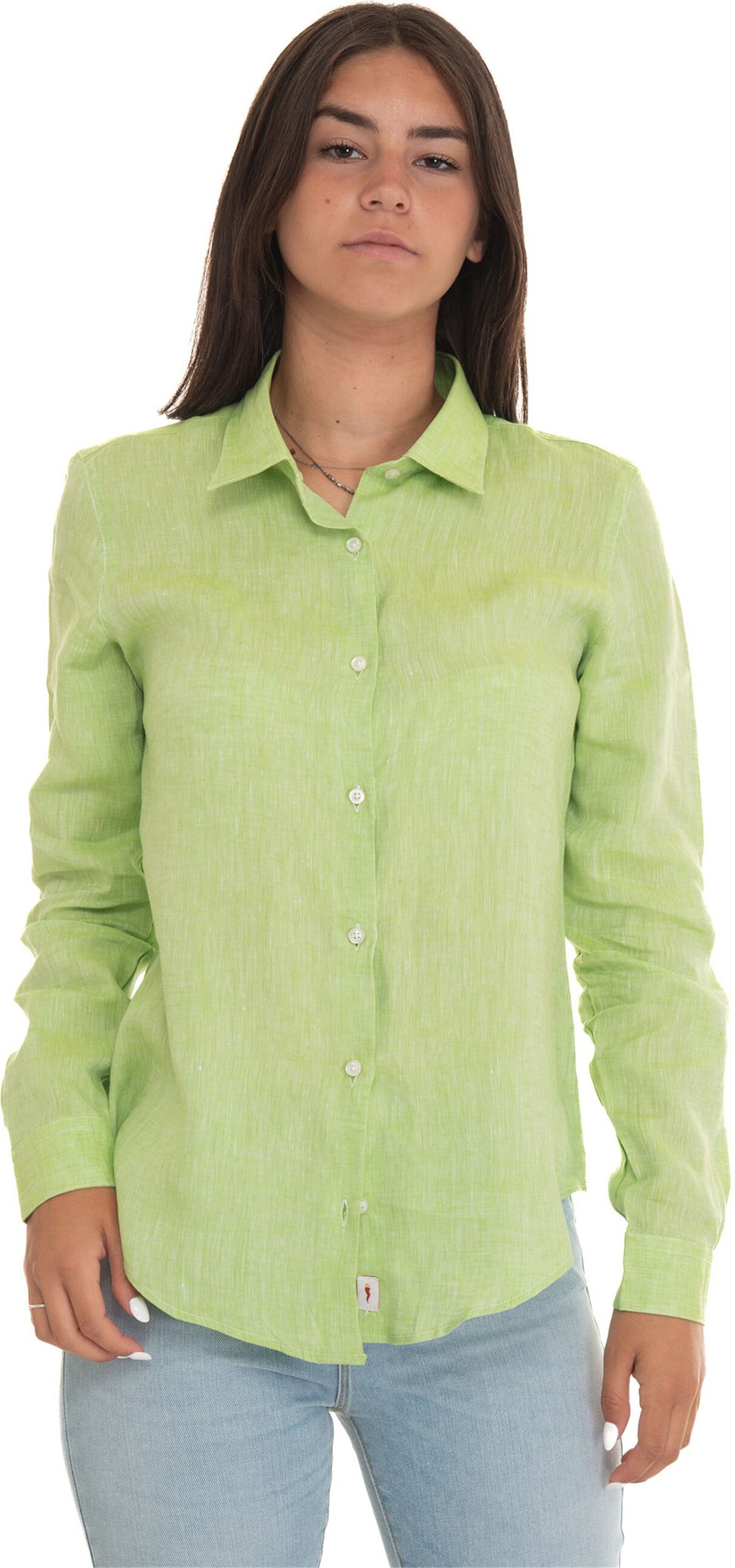 Vincenzo De Lauziers Camicia in lino Verde Donna XL