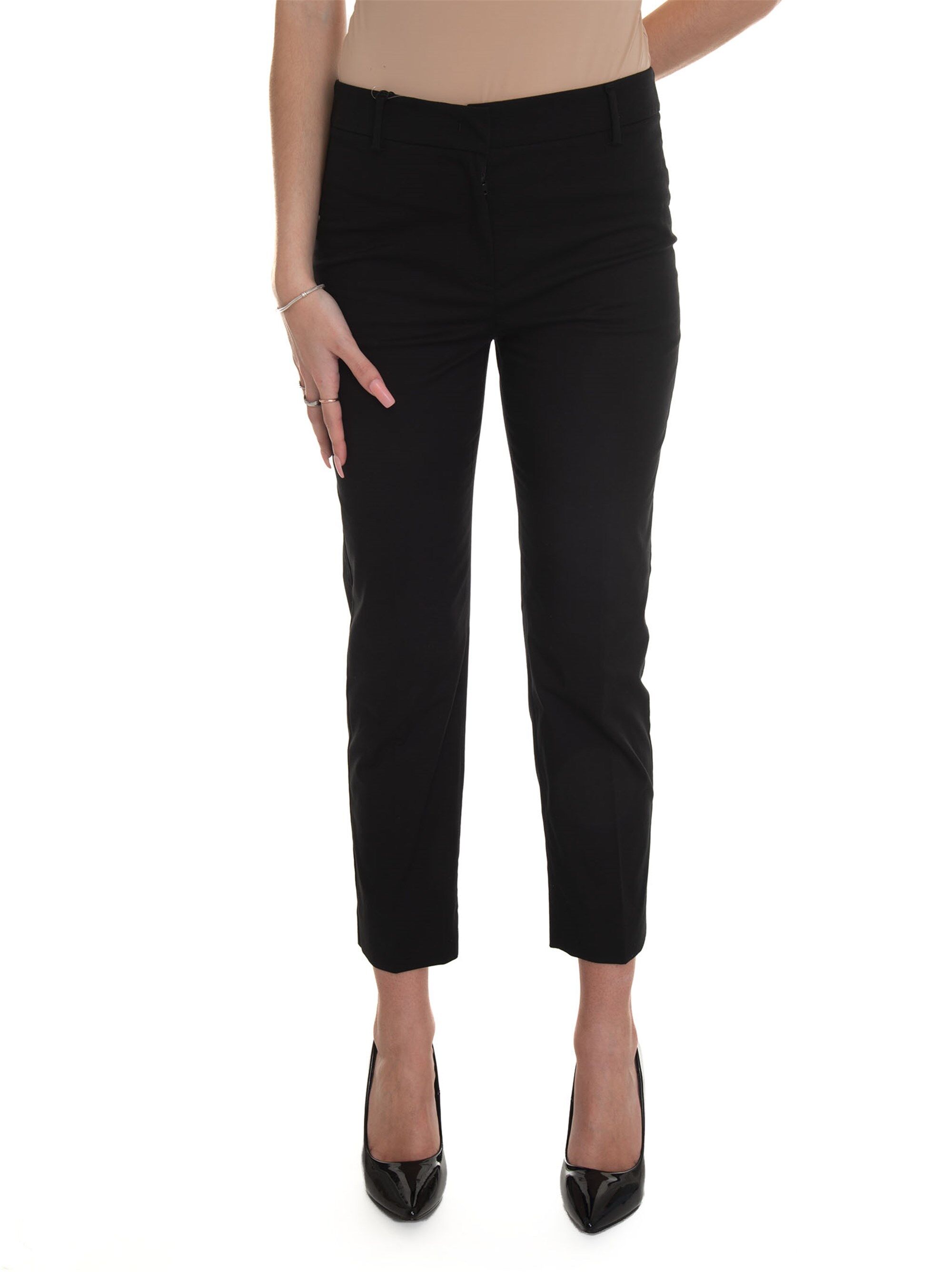 Weekend Max Mara Pantalone in cotone Cecco Nero Donna 42