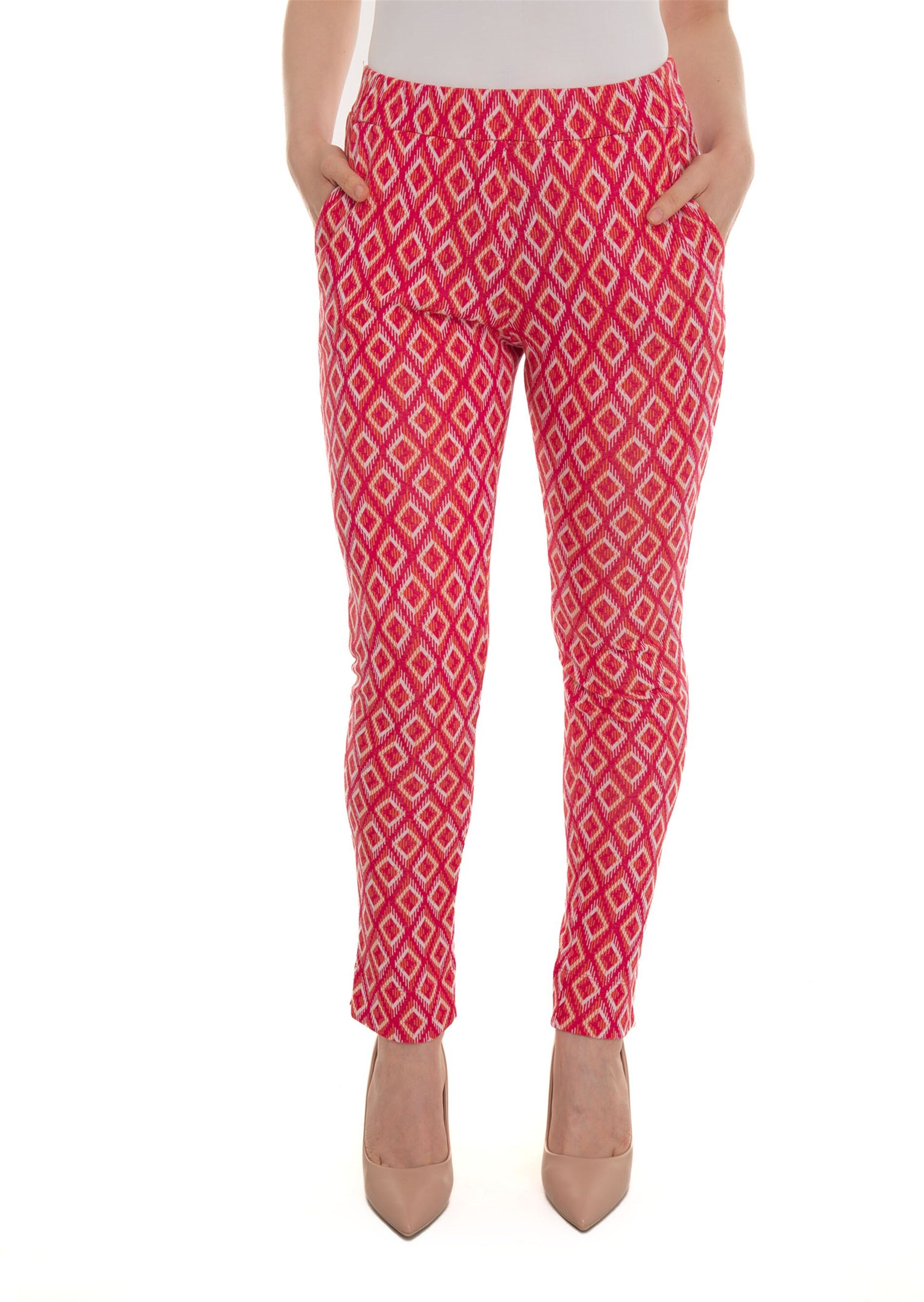 Maria Bellentani Pantalone morbido in jersey Fucsia-arancio Donna 42