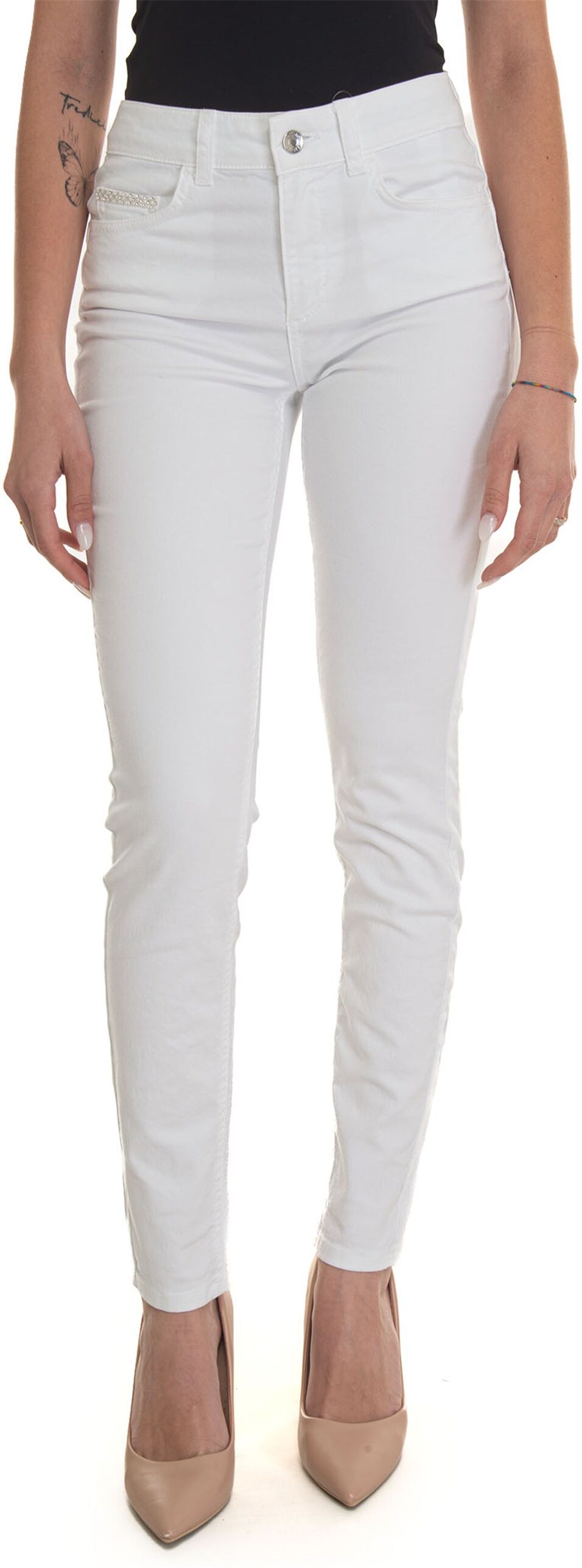 Liu Jo Pantalone 5 tasche Divine Denim bianco Donna 30