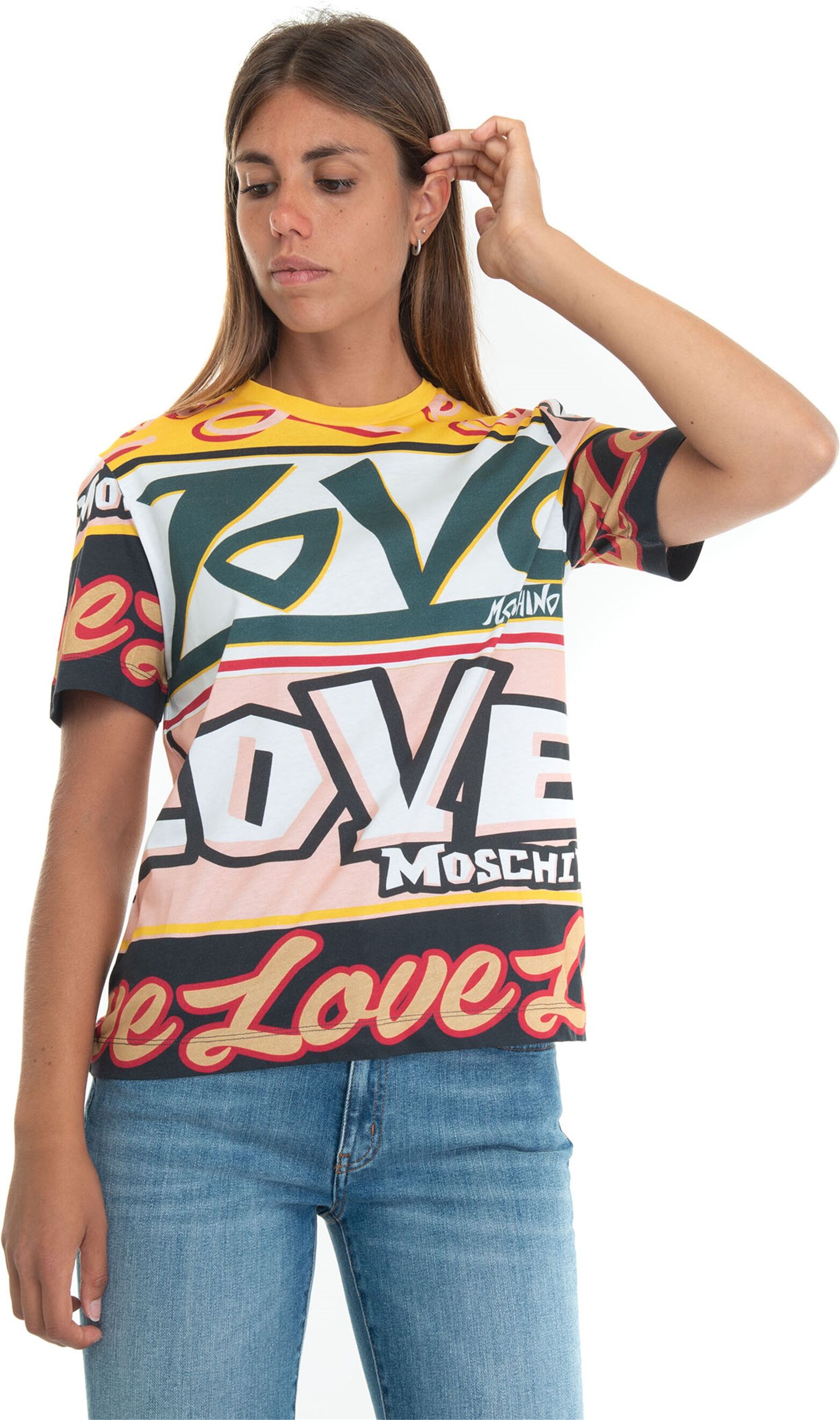 Love Moschino T-shirt girocollo Multicolor Donna 40