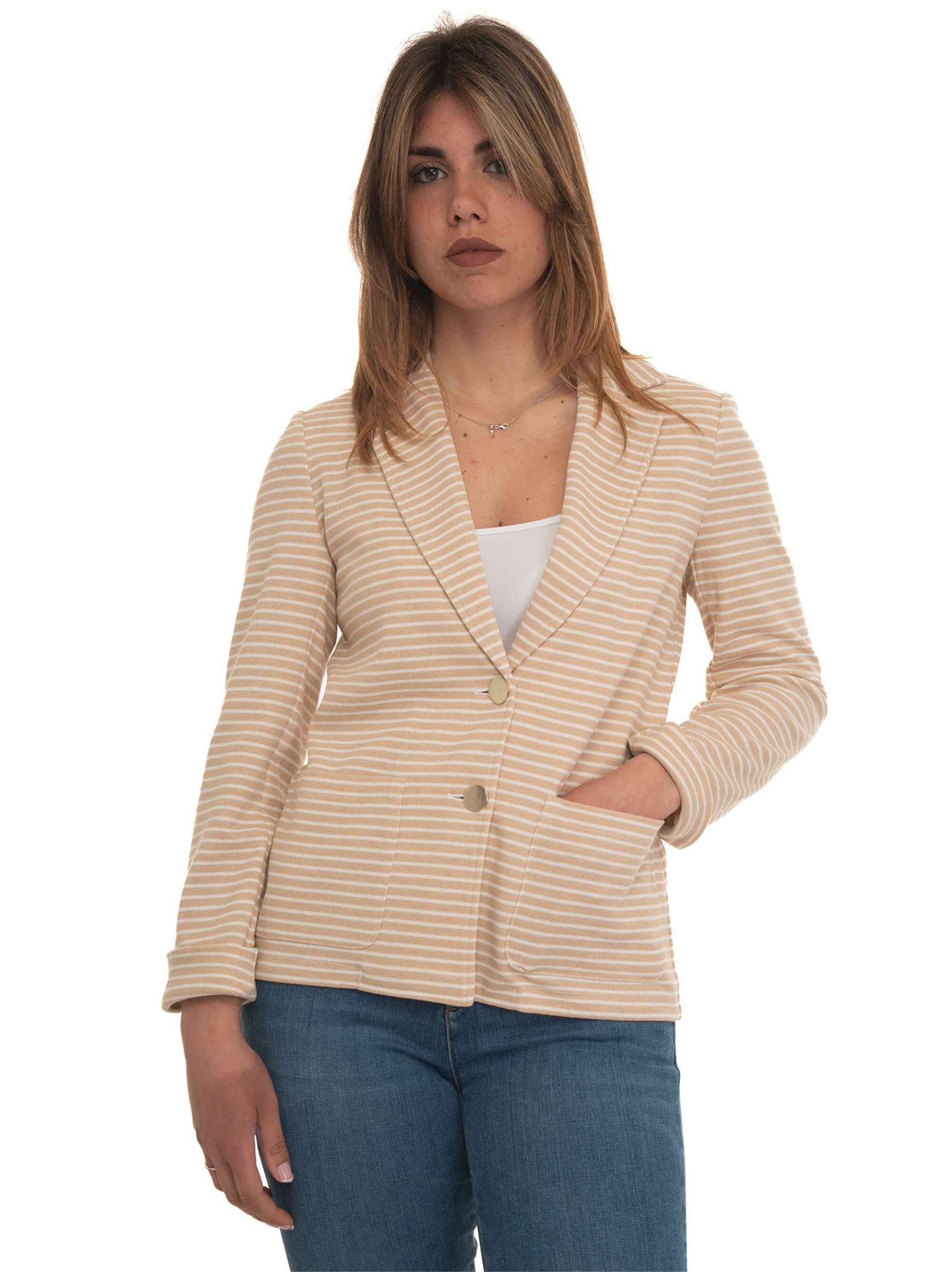 Pennyblack Giacca 2 bottoni PIFFERO Beige-bianco Donna 42