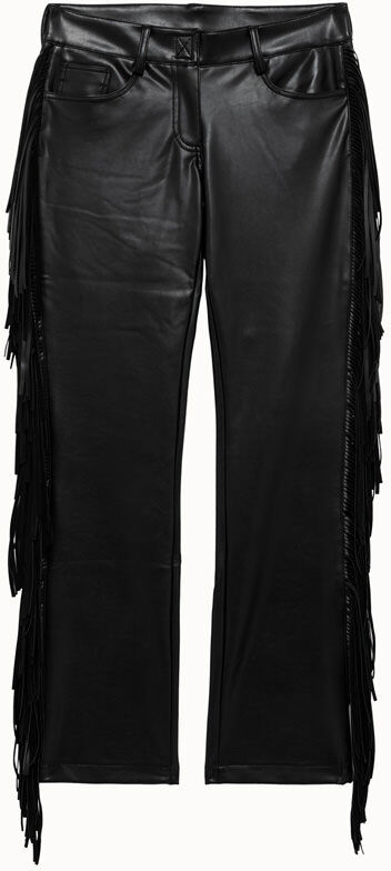 Norma frayed pants in eco leather