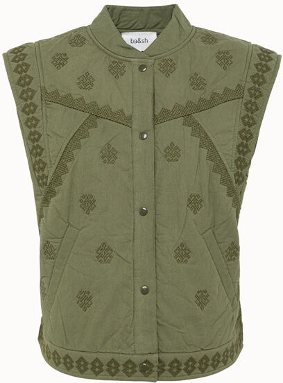 ba-sh gilet in cotone con ricami